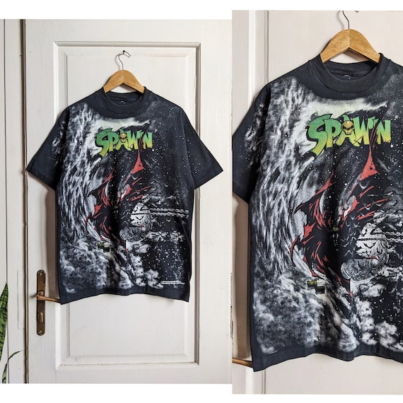 Vintage Spawn Movie Merch T-shirt 1997 Over Print Full Print