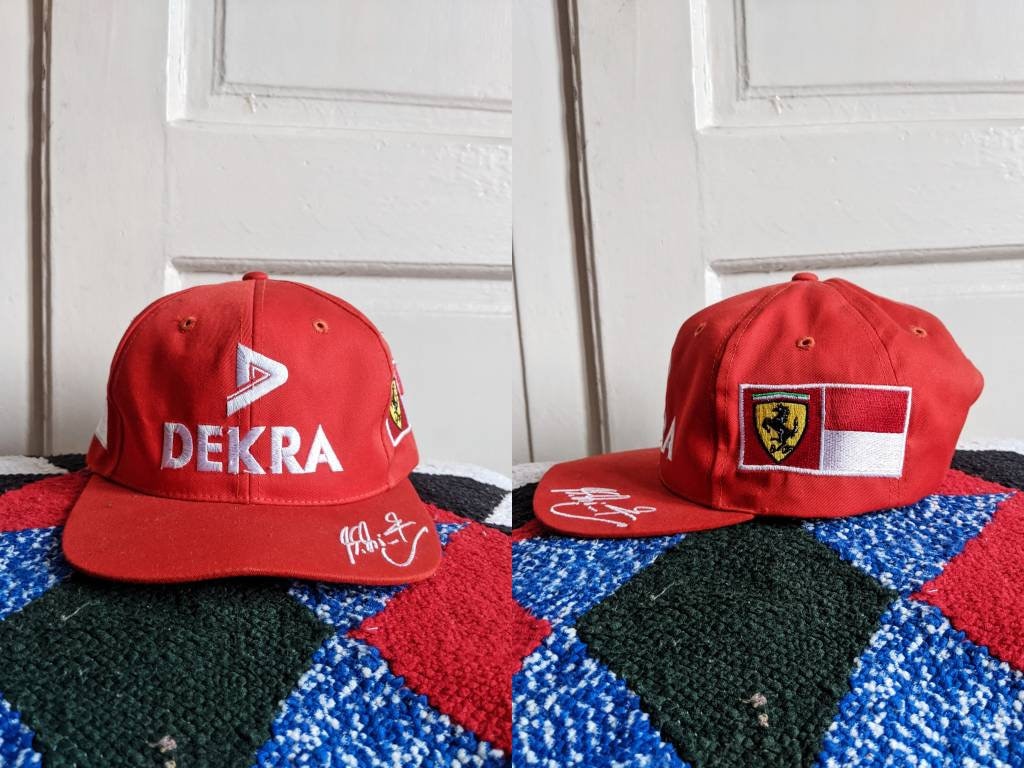 ヴィンテージ デクラ フェラーリ シューマッハ ベースボール キャップ 