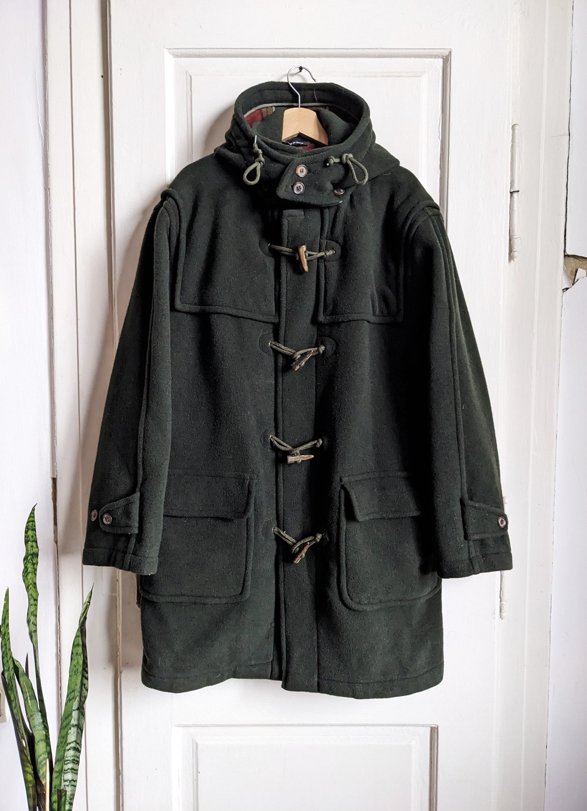 Vintage Duffle Coat Khaki Wool Toggle Coat Ivy Oxford Hooded - Etsy
