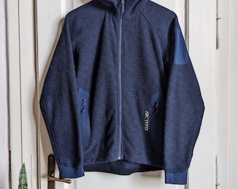 Arcteryx Polartec Hooded Fleece Jacket Blue Navy