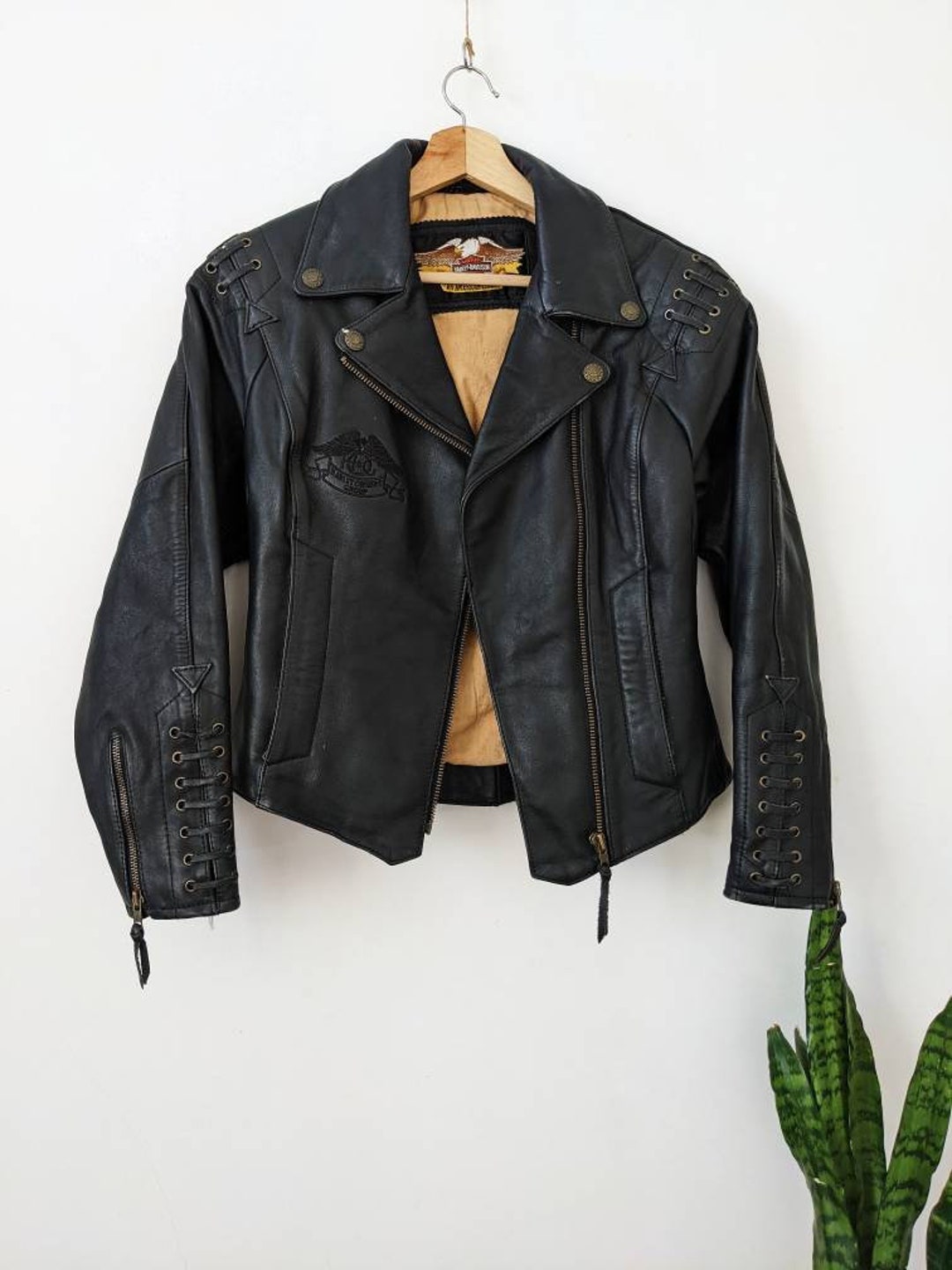 Vintage Harley Davidson Leather Bike Women's Jacket USA American