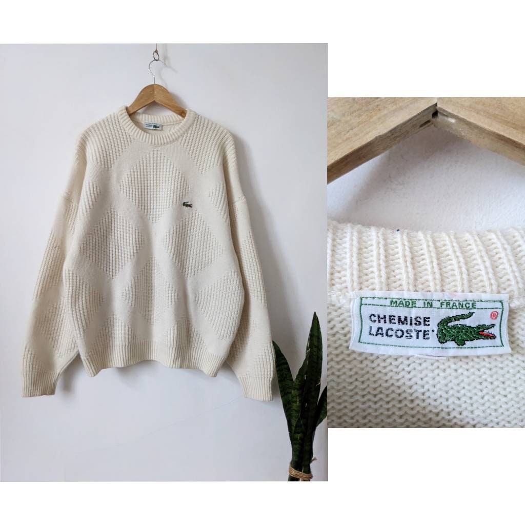 vintage chemise lacoste sweater