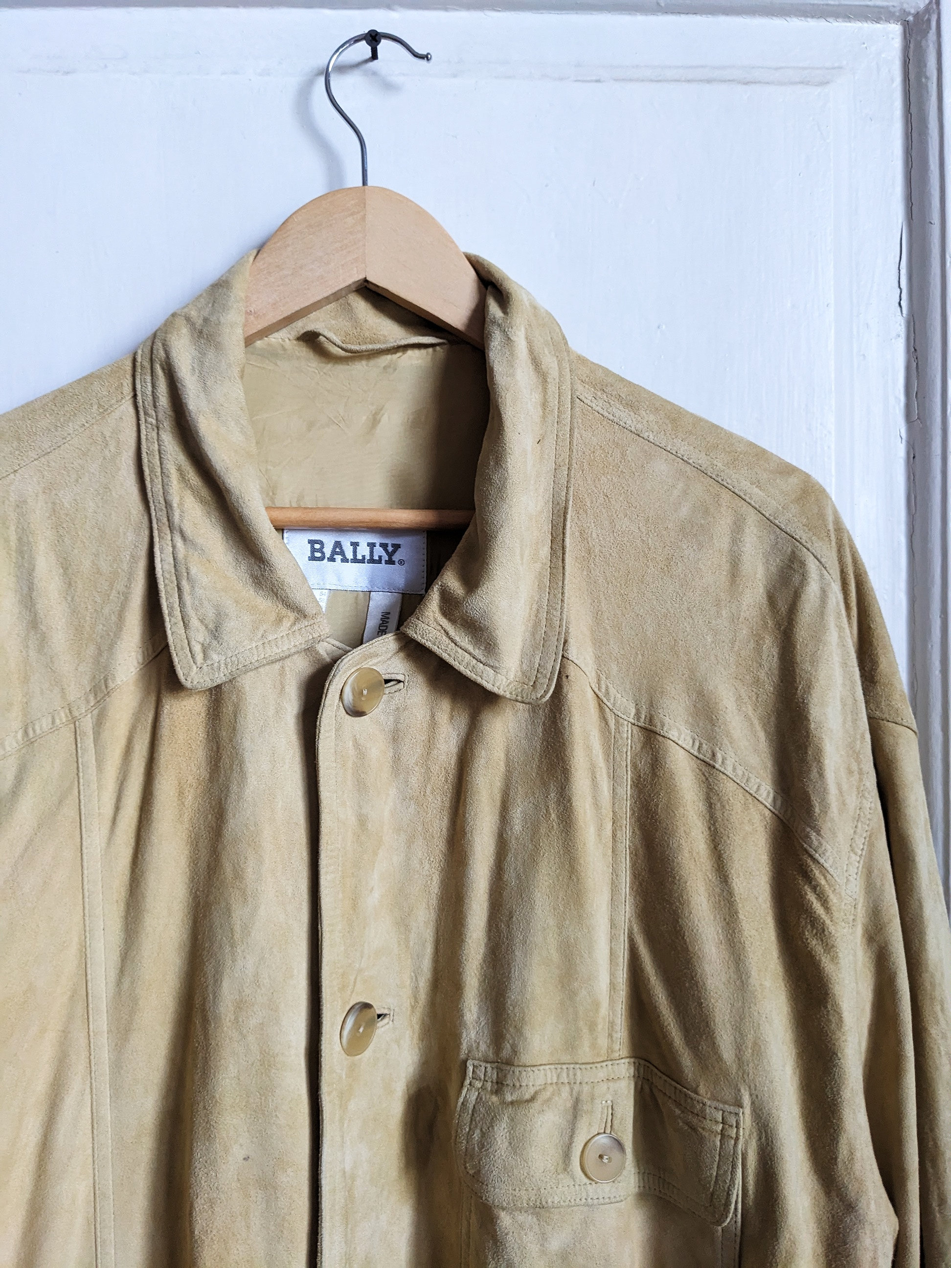 Vintage Bally Suede Leather Jacket Beige - Etsy