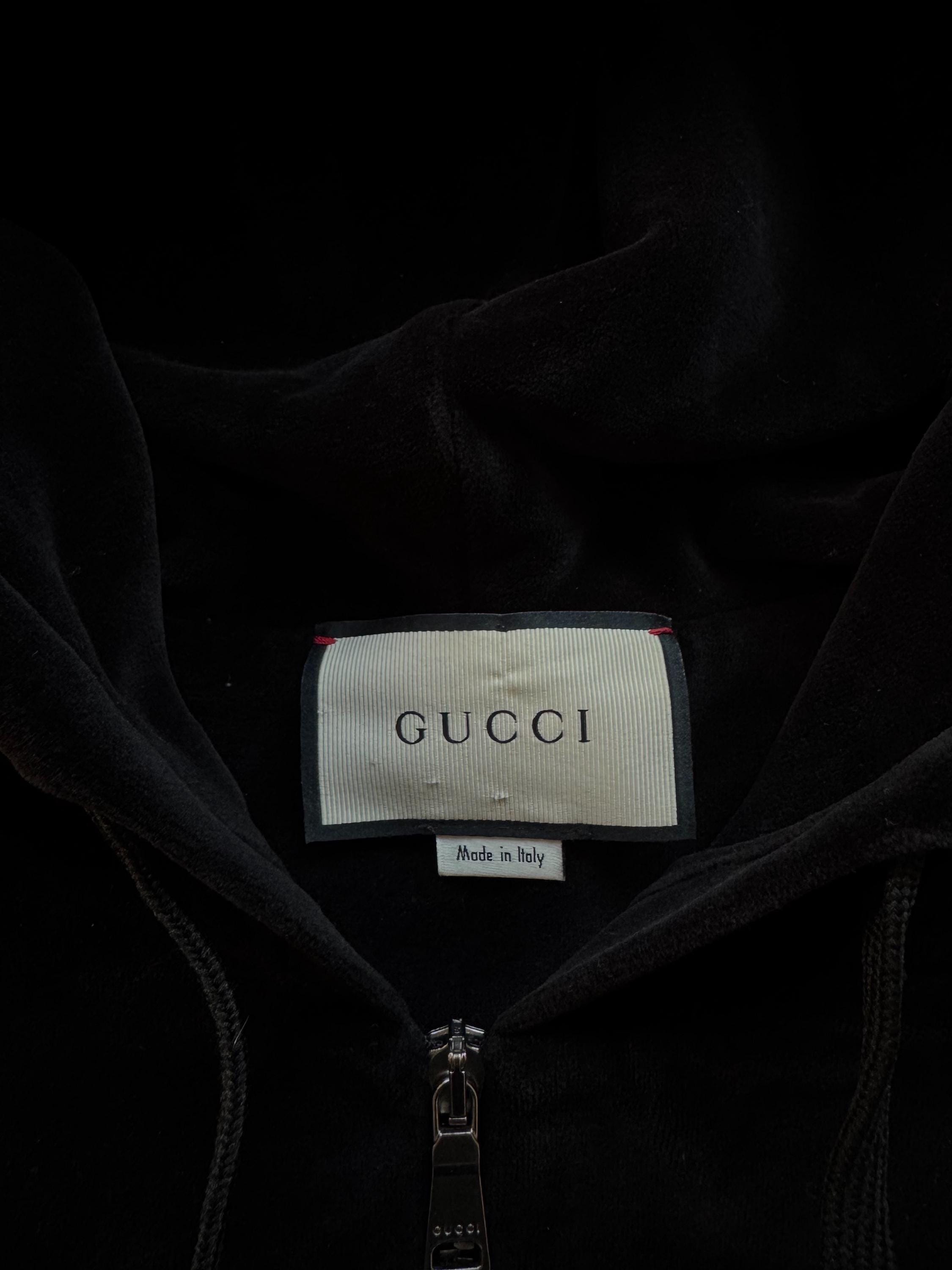 Gucci ‘Magnetismo Animale’ 長袖 ロンT Gucci Velour Hoodie Full Zip Magnetismo Animale Panther - Etsy