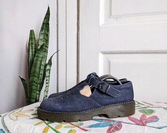 Dr martens mary jane blue hot sale