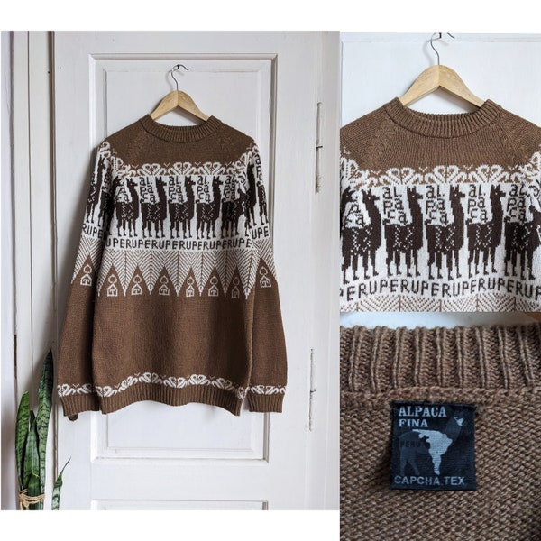 Vintage Peruvian Sweater Alpaca