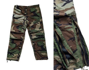 Vintage US Army M65 Woodland Camo Pants New Adjustable Cold