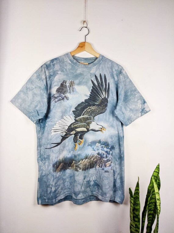 Vintage the Mountain Dyed T-shirt Eagle Native Made in USA | Etsy