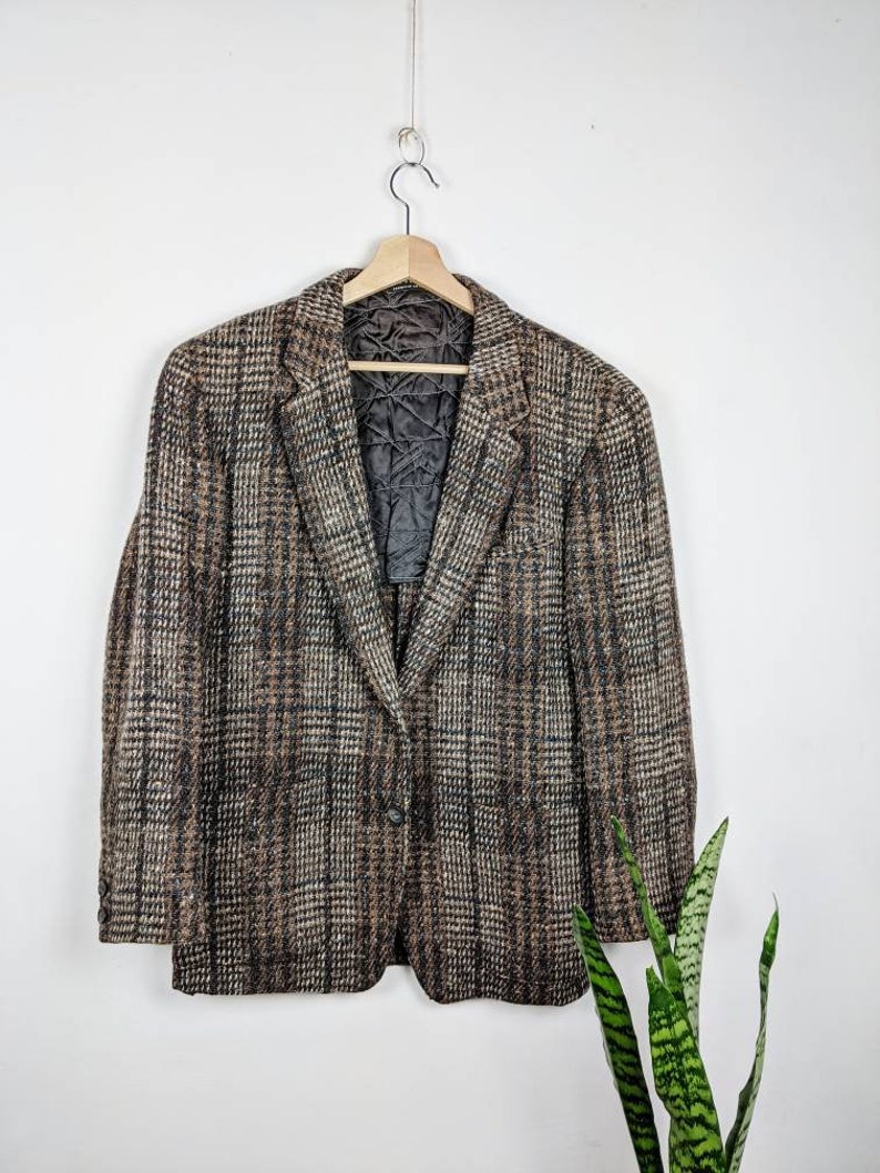 Vintage Daniel Hechter Paris Wool Blazer Patchwork Made in - Etsy