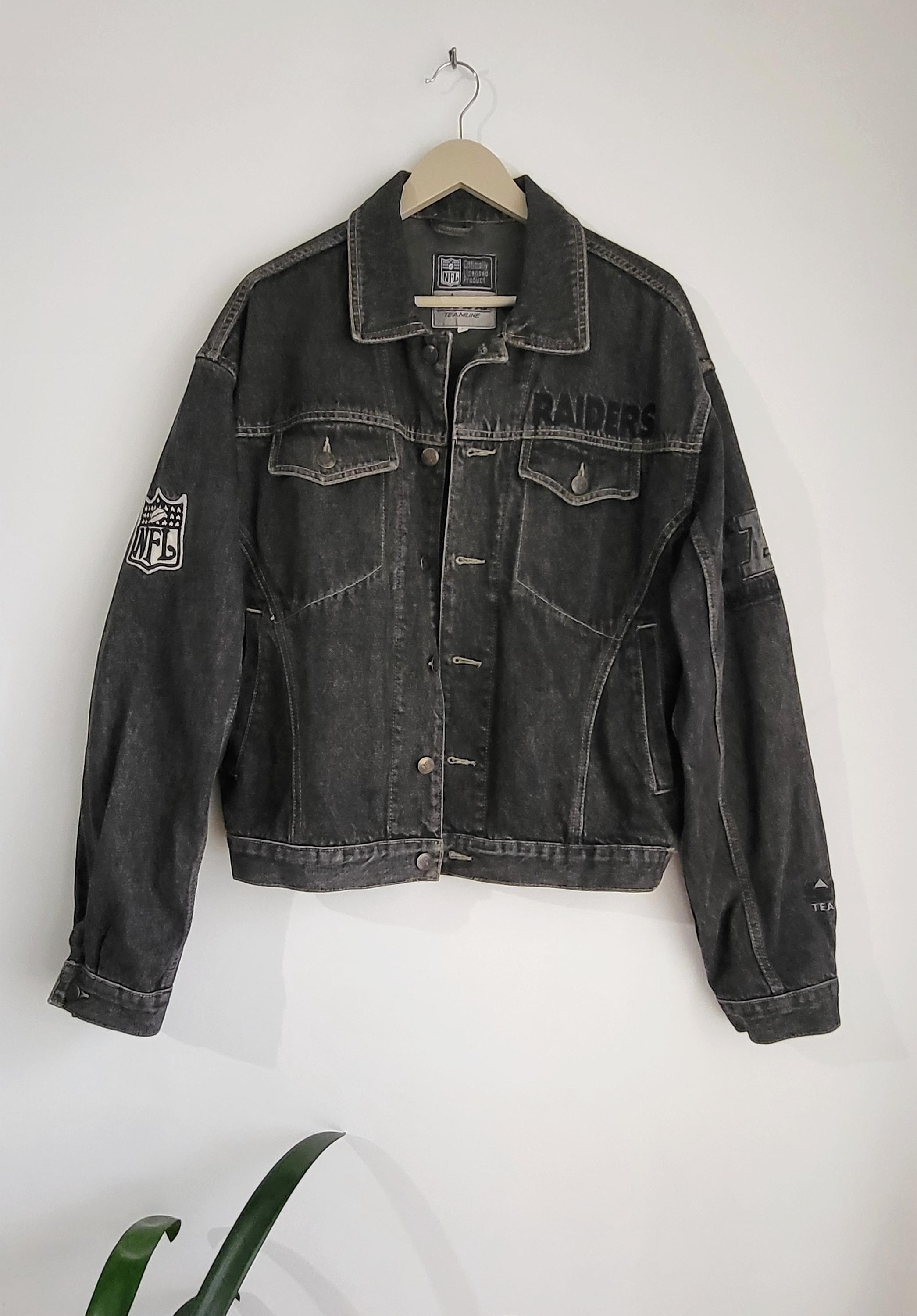 Vintage Los Angeles Raiders Denim Jacket NFL - Etsy