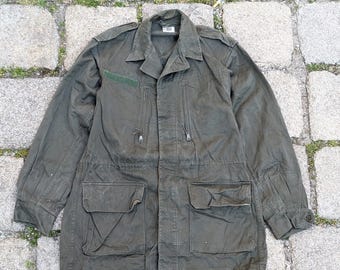 Vintage French Army M64 Jacket 1960s Military Field Jacket Khaki