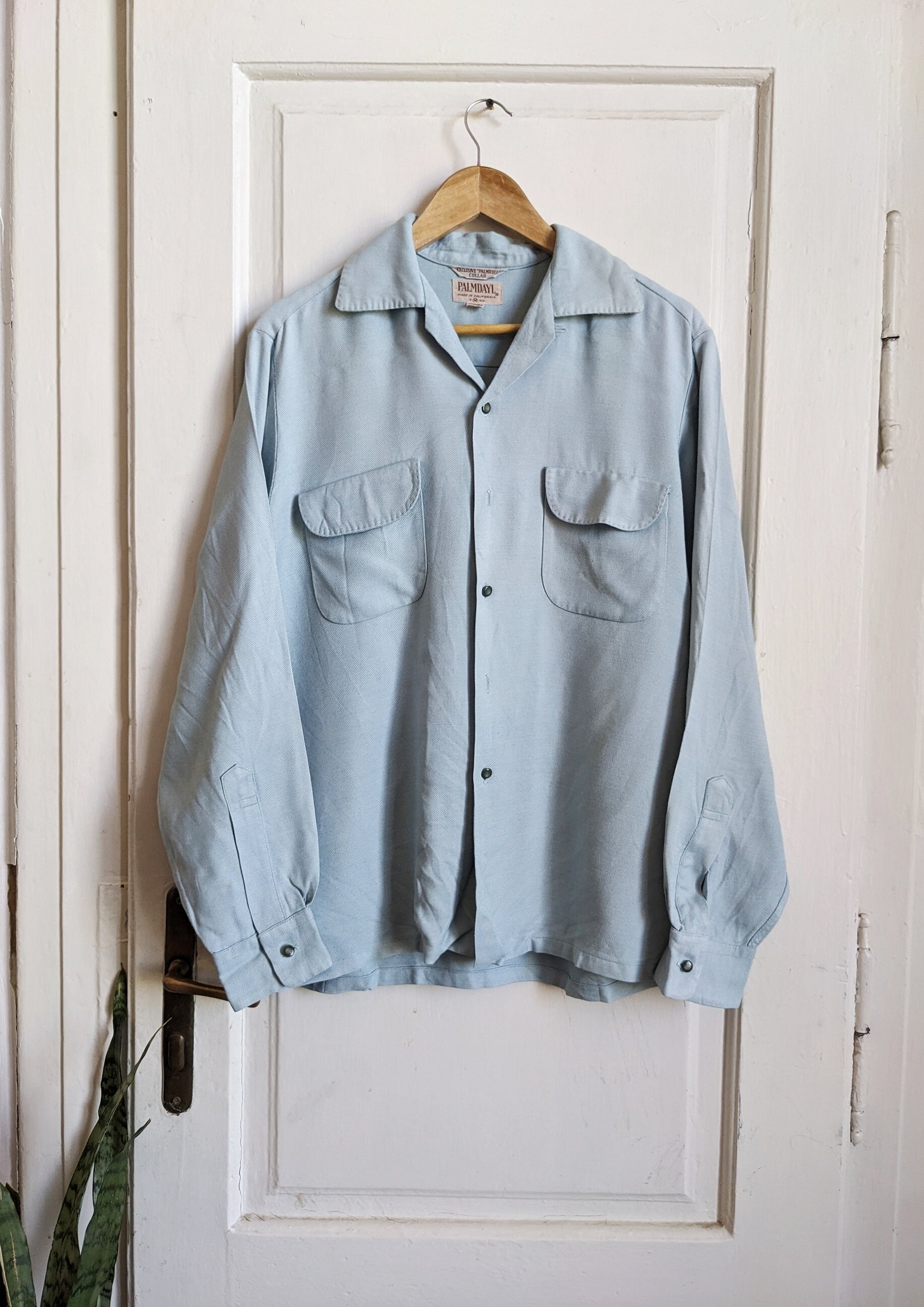 50’s opencolor rayon-shirt 絣 ハンドステッチ 美品 50's opencolor rayon-shirt 絣 ハンドステッチ 美品