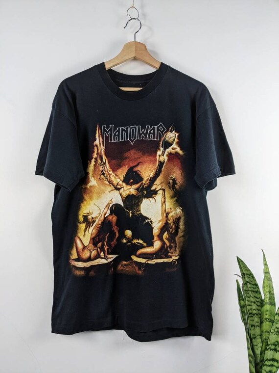 Vintage Manowar Merch Agony und Ecstasy T-Shirt Double Side