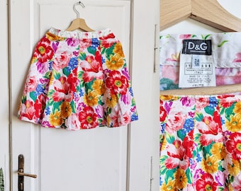 Minigonna floreale vintage Y2K Dolce & Gabbana multicolore