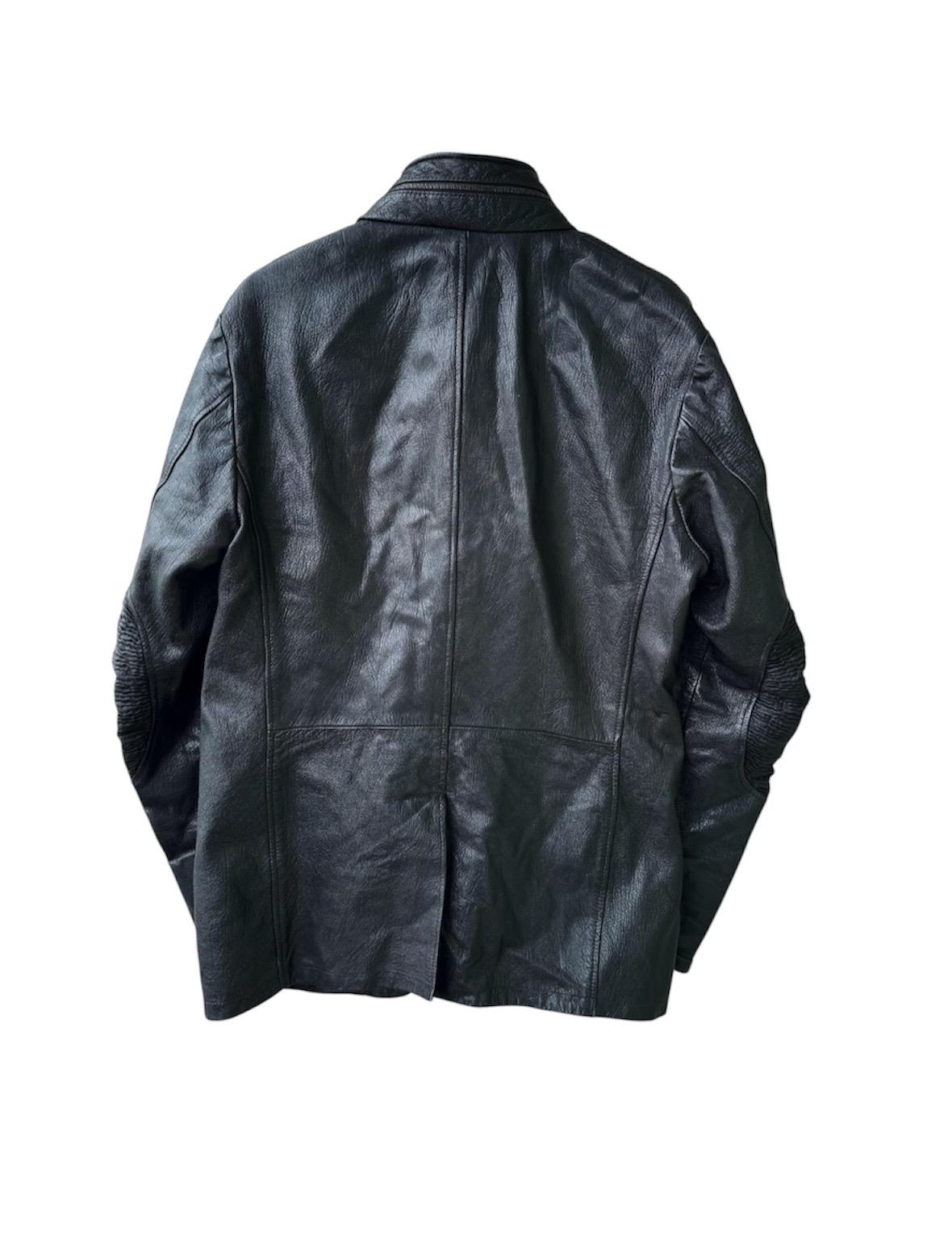 ジャケット・アウター 04AW archive EMPORIO ARMANI Leather Coat Emporio Armani Leather Jacket | Mens Black Avant Garde - Etsy Canada