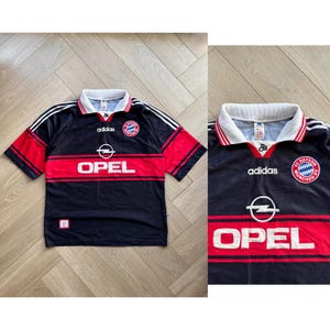Maillot Football Vintage Bayern Munich - Taille S, Pub Opel, N°9 Elber