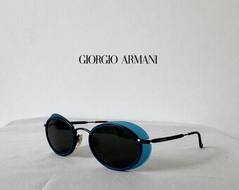Giorgio Armani 2516 Black Eyeglasses With Blue Lenses / NEW Y2K