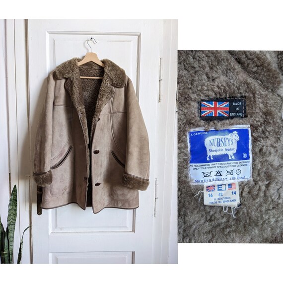 Vintage Sheepskin Leather Jacket Nursey's - Etsy