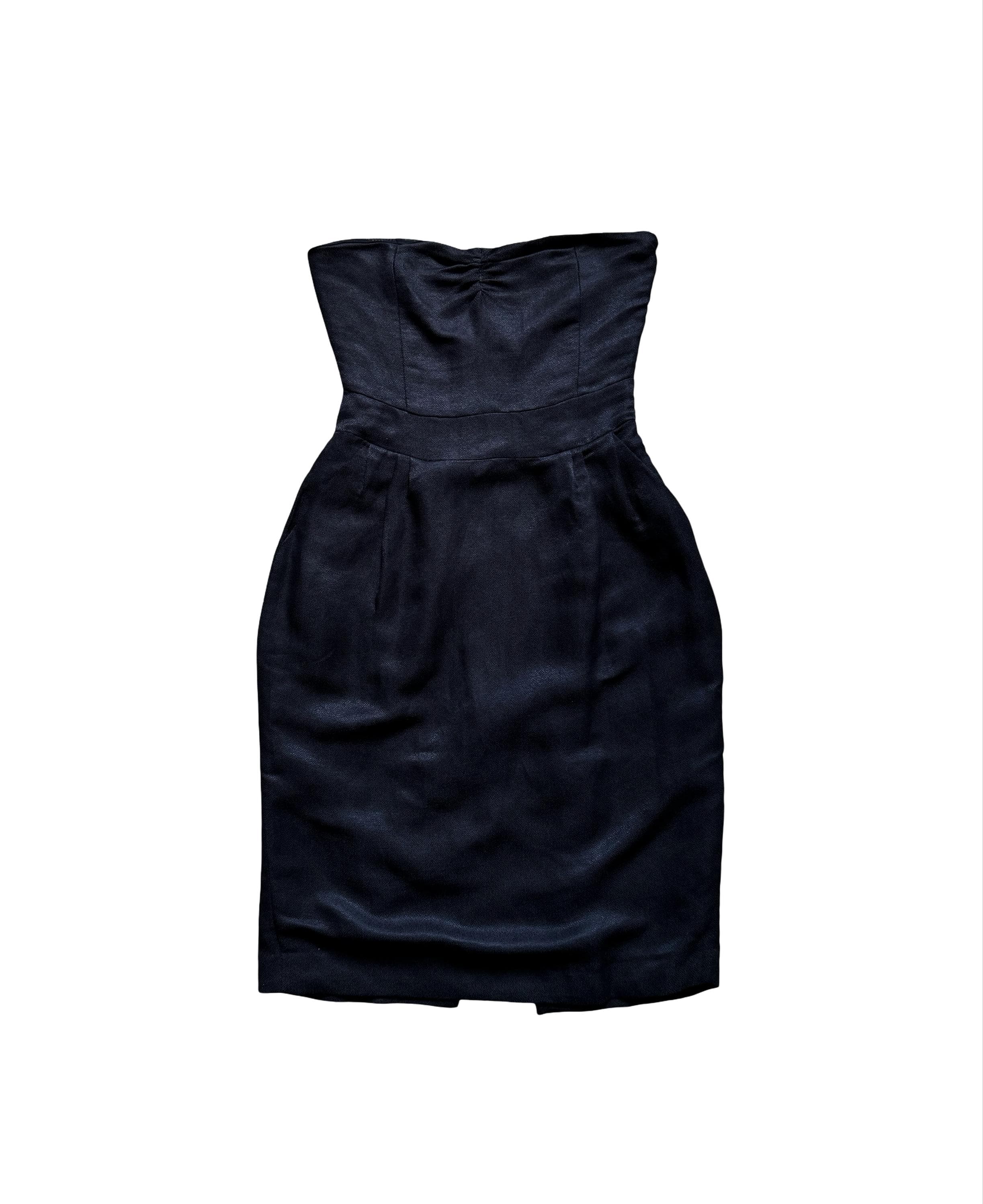 McQ, McQ Alexander McQueen Silk Linen Strapless Dress / Archive 2007