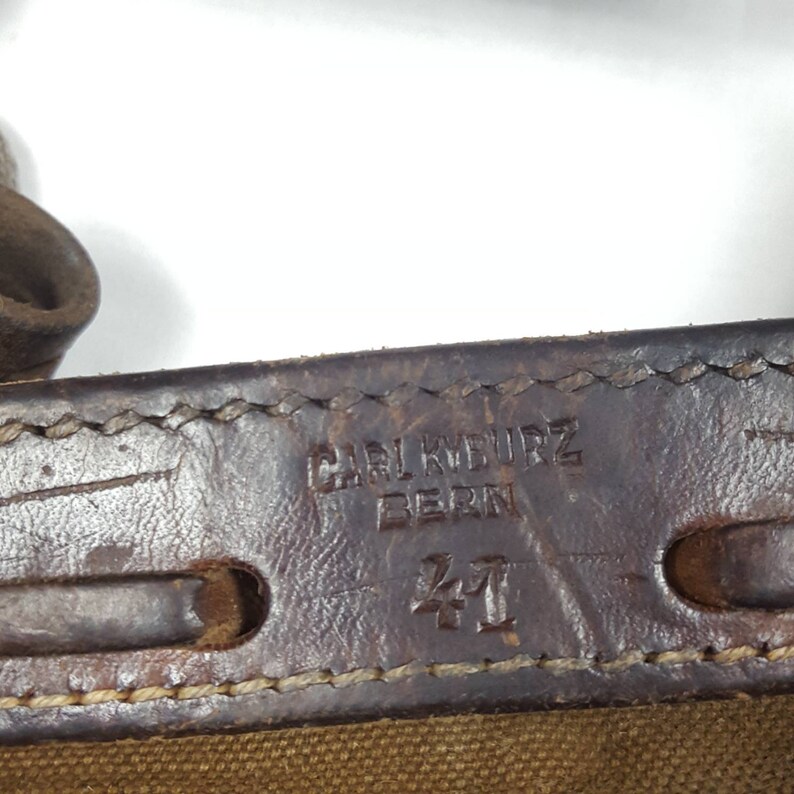 Vintage Cycling bag Swiss military Bag Bread 1950s