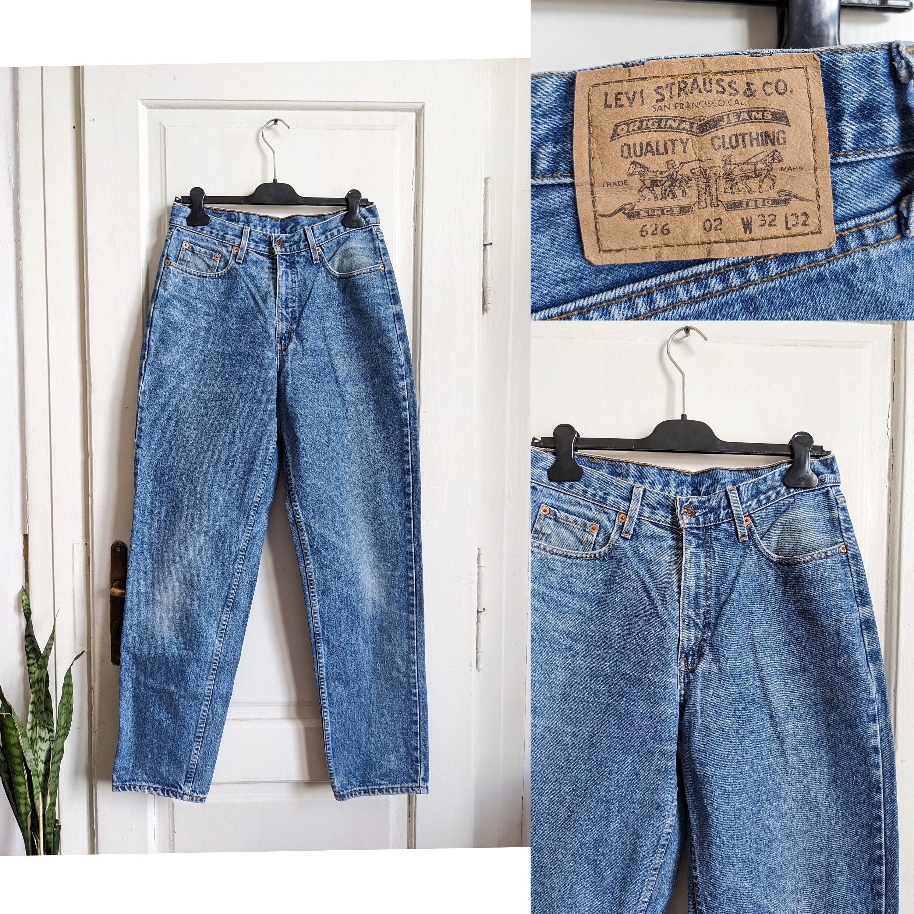 Vintage Levi's Denim Jeans 626 Orange Tab 32/32 - Etsy