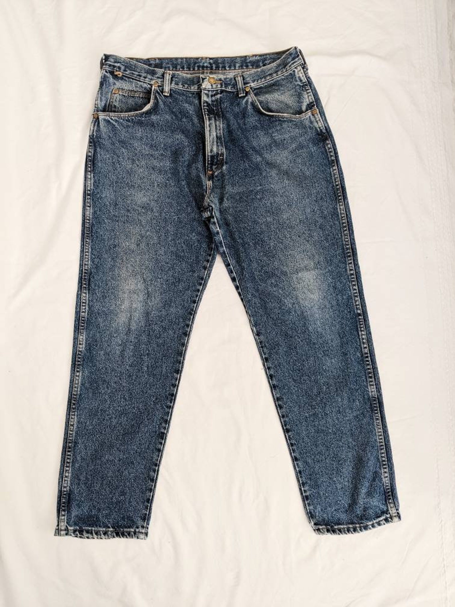 Vintage 90s Wrangler Jeans Rugged Wear Boyfriend Made in USA - Etsy