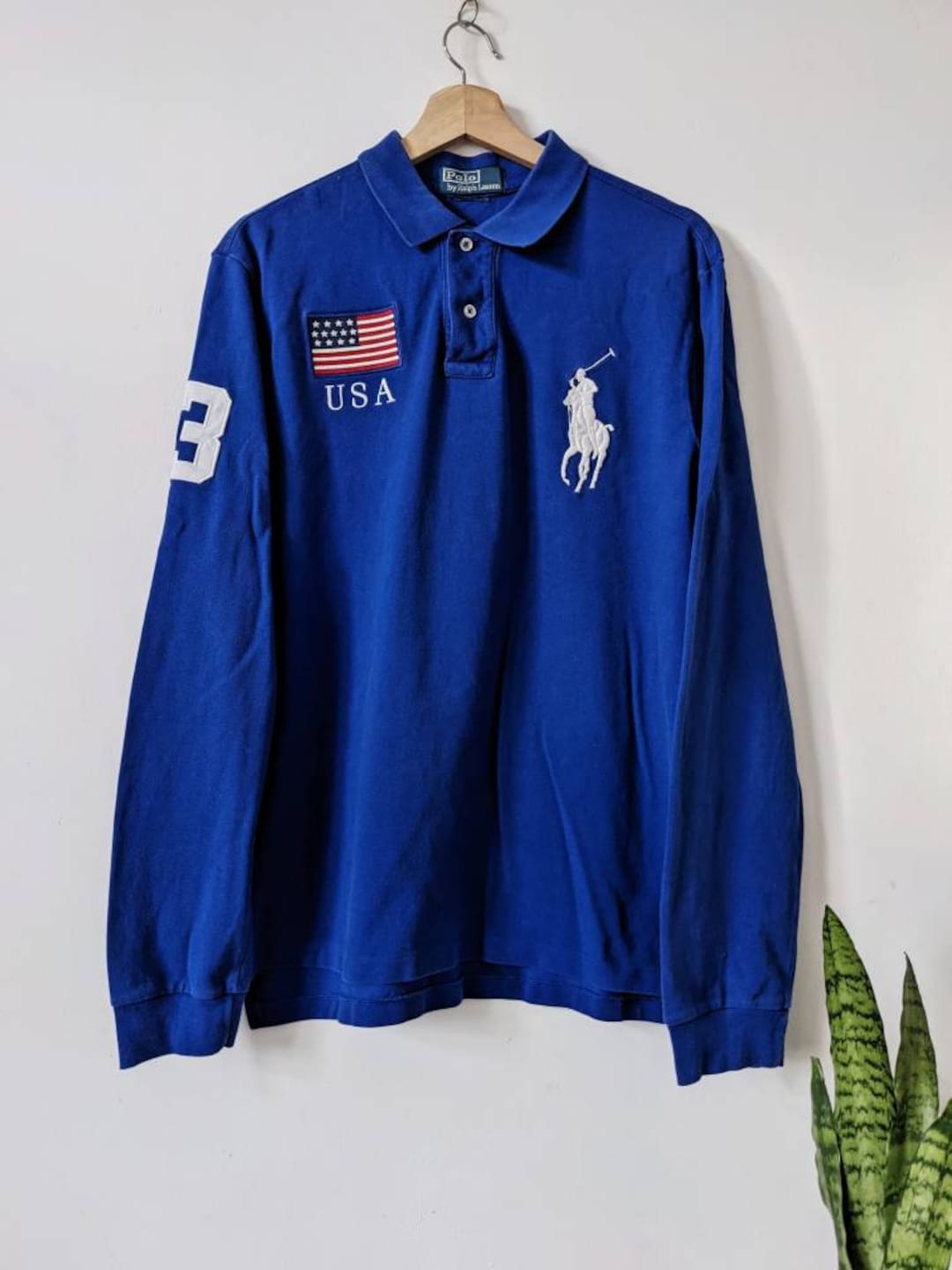 90s “POLO By Ralph Lauren” rugger shirt 1990s Ralph Lauren Rugby Shirt Free Shipping - The Vintage Twin