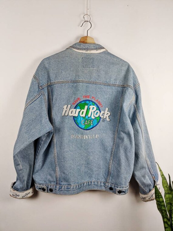 Vintage Hard Rock Cafe Nashville Denim Trucker Jacket Safe the | Etsy