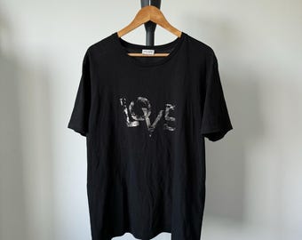 Saint Laurent Paris T-shirt Love YSL - Etsy