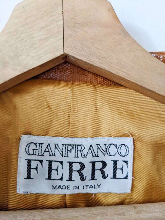 Vintage Gianfranco Ferre Women's Leather Brown Ja… - image 3