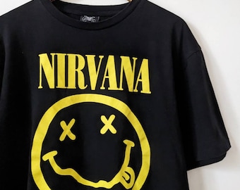 Vintage Nirvana Smile Face T-shirt 90s - Etsy