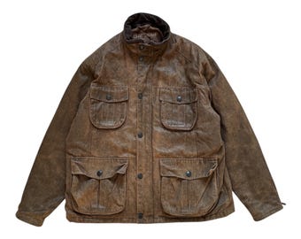 Vintage 90's Barbour Border Waxed Jacket Distressed - Etsy
