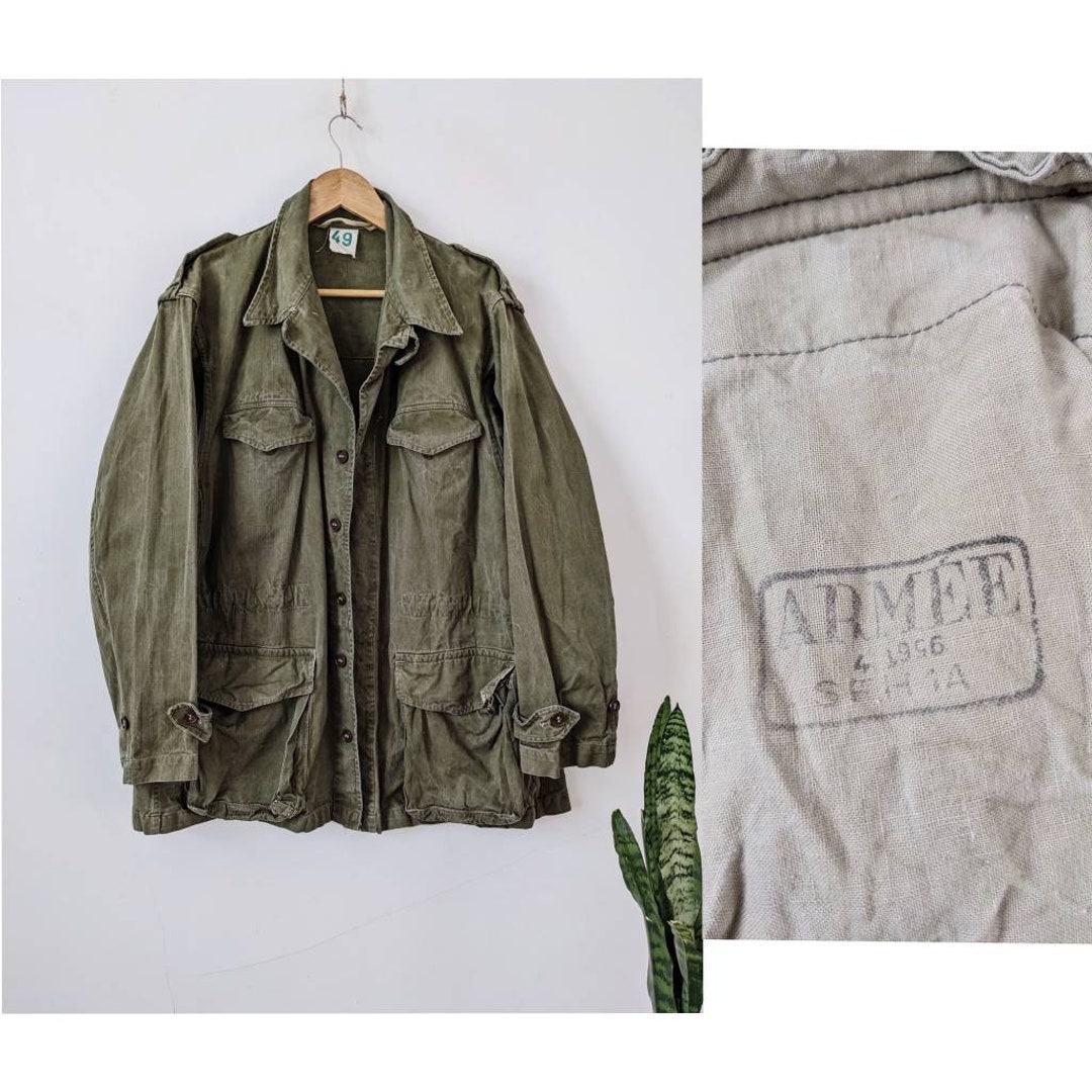 Vintage 50s Army France Field Jacket M47 - Etsy