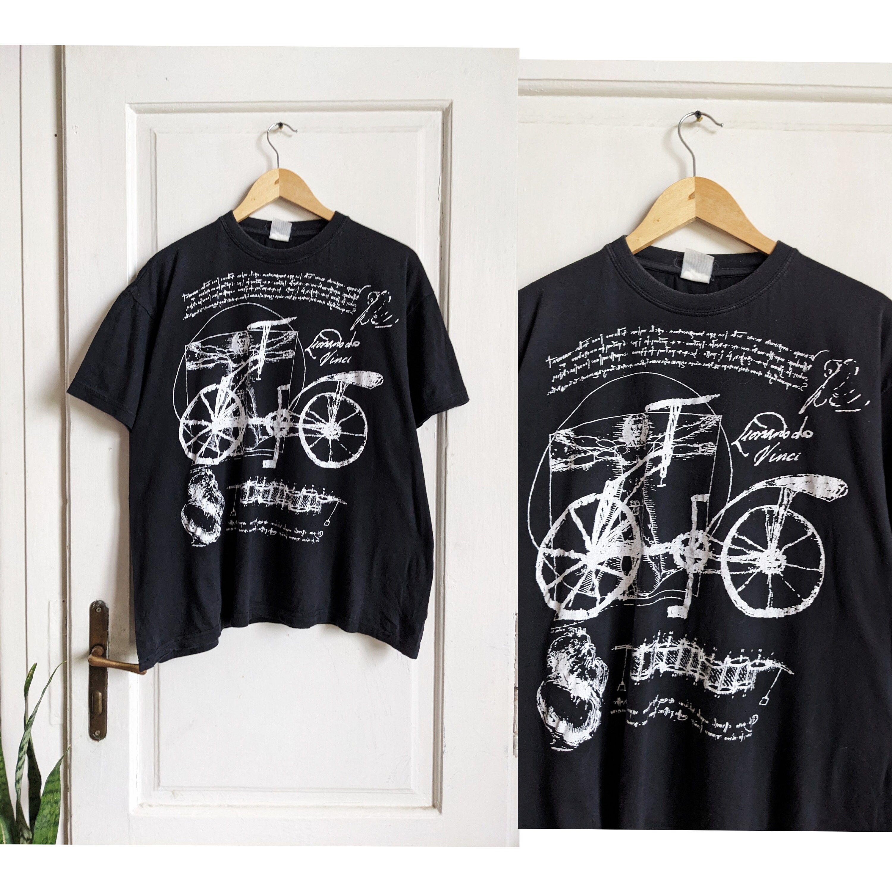 ヴィンテージ レオナルド・ダ・ヴィンチ 自転車 Tシャツ グラフィック 