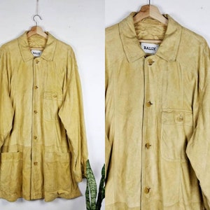 ジャケット・アウター Made in Italy old BALLY suede trucker Bally Suede Jacket - Etsy