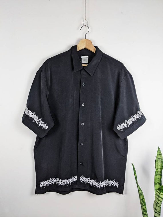 Vintage No Boundaries Shirt Short Sleeve Tribal Black Made in