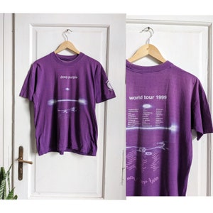 【希少】★80年代ヴィンテージ★　ディープパープル　バンドTシャツ　MJ26 usa製、バンドTシャツ】DEEP PURPLEロンTシングル80sツアーT