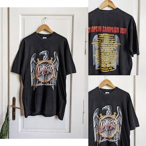 ヴィンテージ スレイヤー　tシャツ 激レア 総柄 スレイヤー SLAYER 1991年製 ヴィンテージ Tシャツ