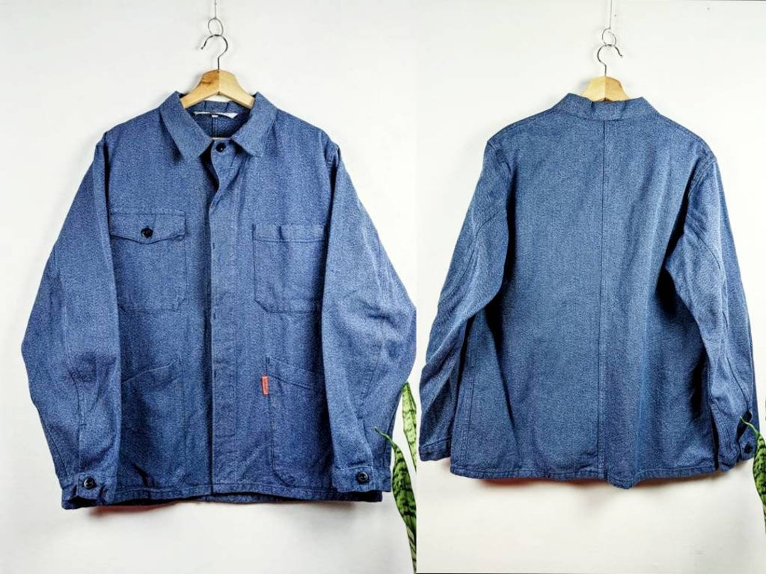 Vintage French Work Jacket Chore Sanfor 70s Lutteurs - Etsy