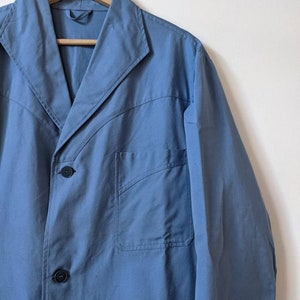 Vintage 60s Chore Work Jacket Sanfor Blue Workwear - Etsy