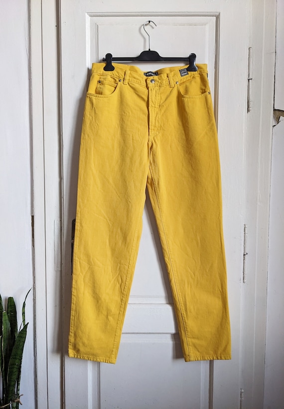 Vintage Versace Jeans Couture Yellow Jeans NWT - image 2