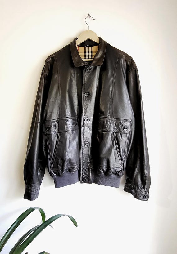 ジャケット・アウター Special Vintage Burberrys Leather Jacket