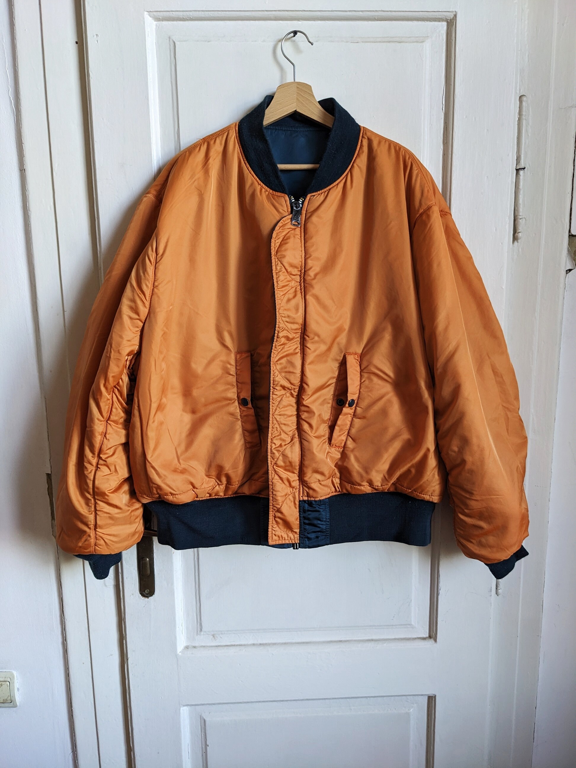 Vintage Alpha Industries Nylon Jacket MA-1 Flyer's Bomber - Etsy