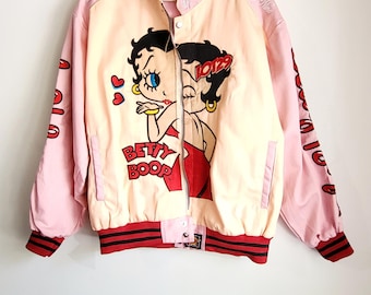 Vintage Betty Boop JH Design Bomber Jacket - Etsy