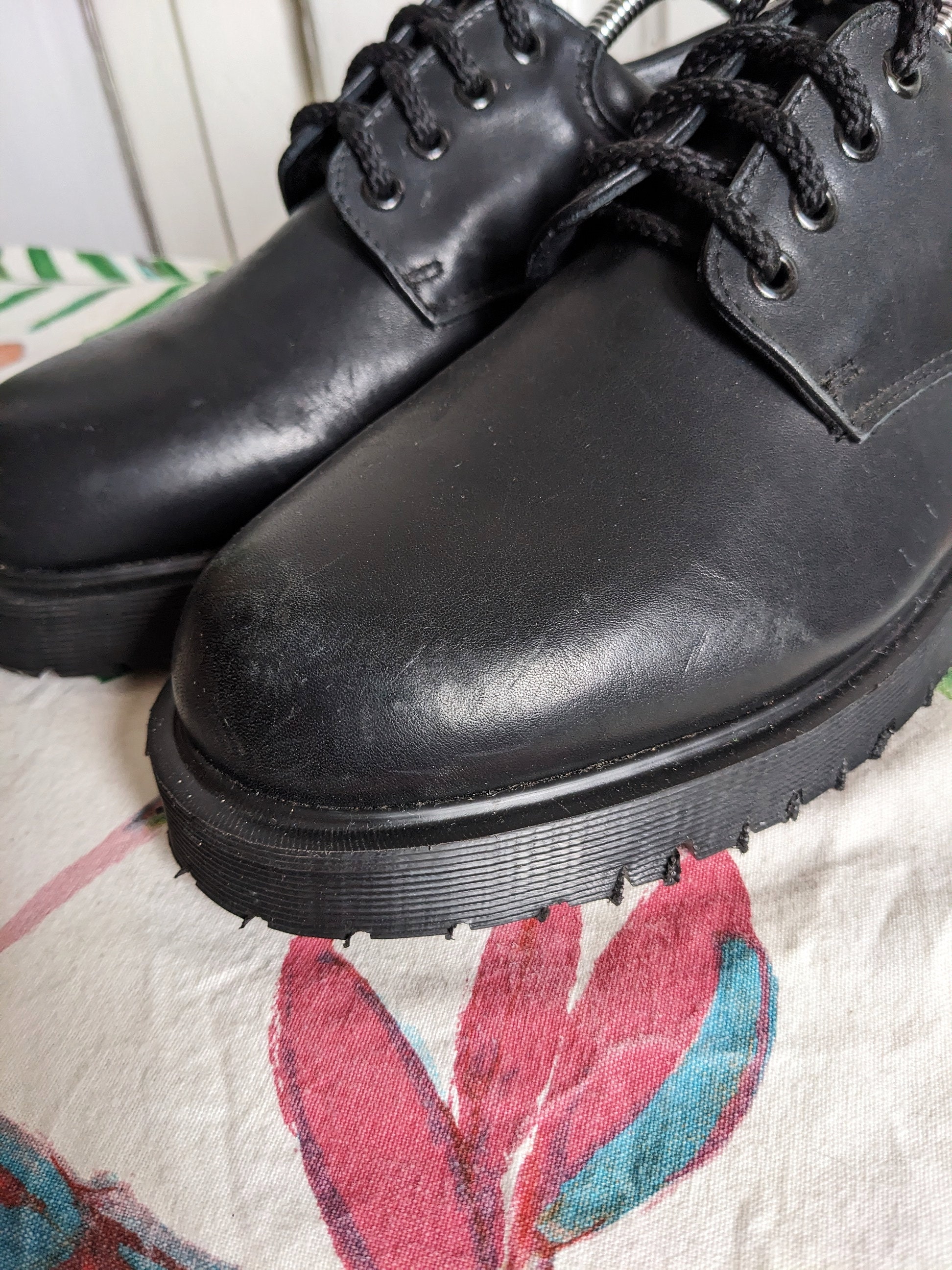 Dr Martens Royal Mail Black Leather Oxfords Size 10.5 UK 11.5 US Dr Martens Royal Mail - Etsy main image 3