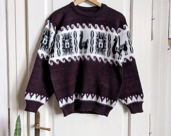 アウター 90s Vintage Flower Ecuador Knit Kids This item is unavailable - Etsy