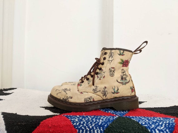 doc martens floral canvas
