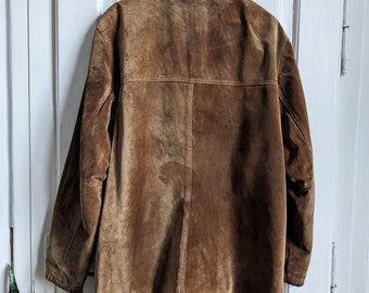 Vintage Suede Leather Brown Jacket Legendary 1957 - Etsy