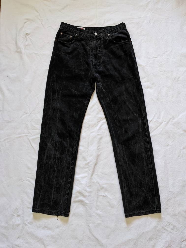 パンツ archive Levi's 501 faded black denim Vintage 501 Faded Black Levi's Denim Jeans - Etsy