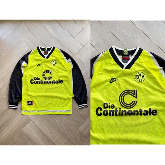 Vintage Borussia Dortmund 1995/1996 Home Fotball Jersey Longsleeve